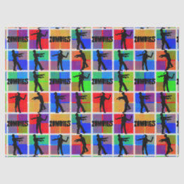 Colourful Zombies Pattern Tissue Paper