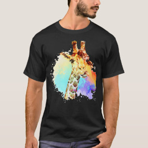 Colourful Zoo Animal Giraffe Lover Safari African  T-Shirt