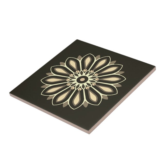 COLOURFULL FLOWER ART GIFT DAUGHTER MOM BOSS 2026 CERAMIC TILE (Side)