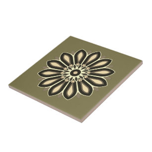 COLOURFULL FLOWER ART GIFT DAUGHTER MOM BOSS 2026 CERAMIC TILE