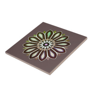 COLOURFULL FLOWER ART GIFT DAUGHTER MOM BOSS 2026 CERAMIC TILE
