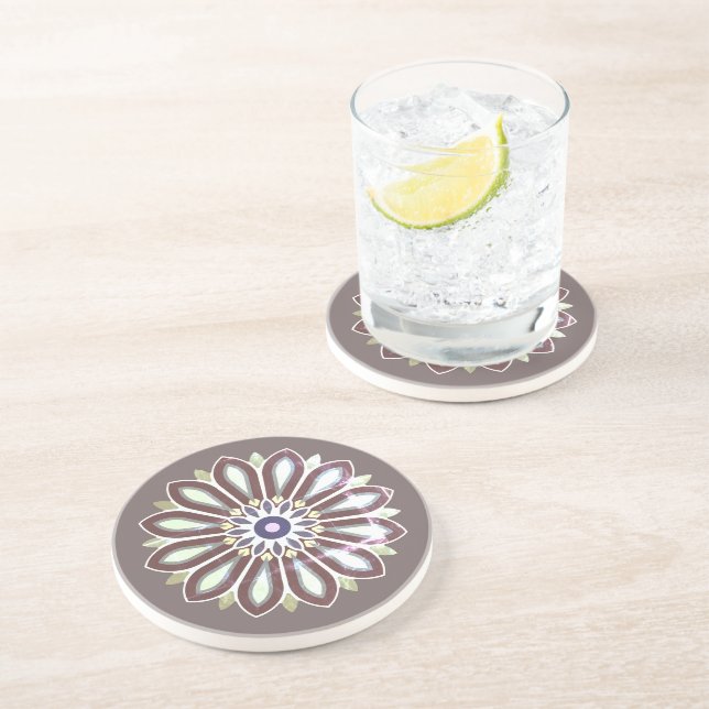 COLOURFULL FLOWER ART GIFT DAUGHTER MOM BOSS 2026 COASTER (Side)