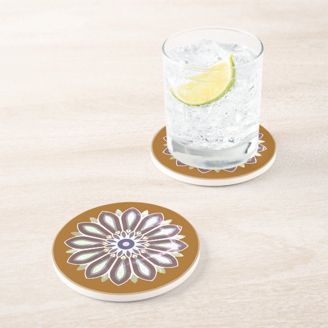 COLOURFULL FLOWER ART GIFT DAUGHTER MOM BOSS 2026 COASTER (Side)