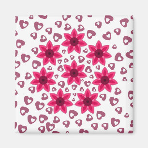 COLOURFULL LOVE HEARTS VALENTINE , BIRTHDAY GIFT MAGNET