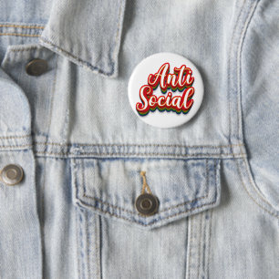 Colourfully Anti Social Anti Social 6 Cm Round Badge