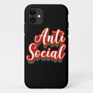 Colourfully Anti Social Anti Social iPhone 11 Case