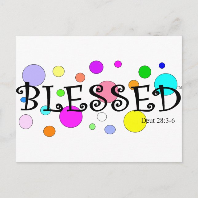 colourfully blessed postcard (Front)