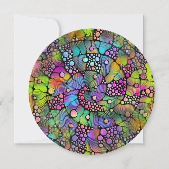 Colourfully Dots Spirals Hand Painting 1 (Front)