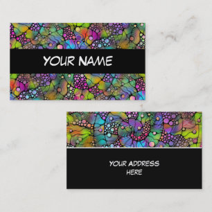 Colourfully Dots Spirals Hand Painting 1 Business Card