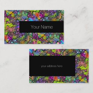 Colourfully Dots Spirals Hand Painting 1 Business Card