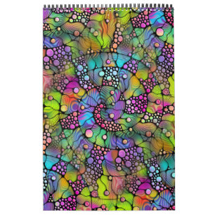 Colourfully Dots Spirals Hand Painting 1 Calendar