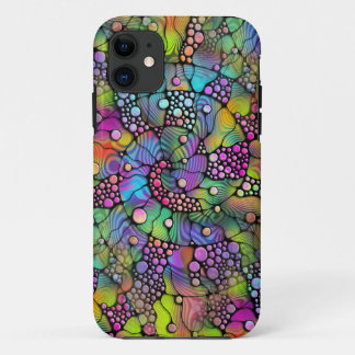 Colourfully Dots Spirals Hand Painting 1 iPhone 11 Case