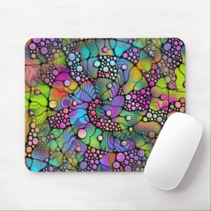 Colourfully Dots Spirals Hand Painting 1 Mouse Pad