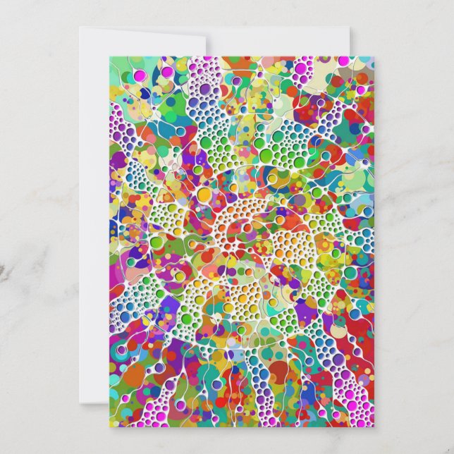Colourfully Dots Spirals Hand Painting 2 (Front)
