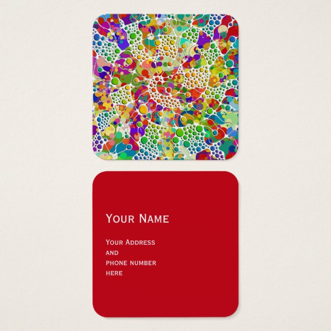 Colourfully Dots Spirals Hand Painting 2 (Front & Back)