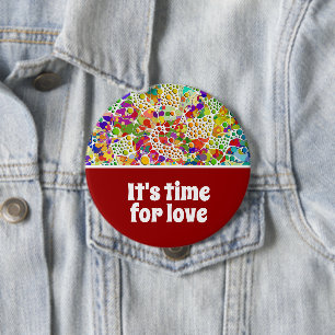 Colourfully Dots Spirals Hand Painting 2 10 Cm Round Badge
