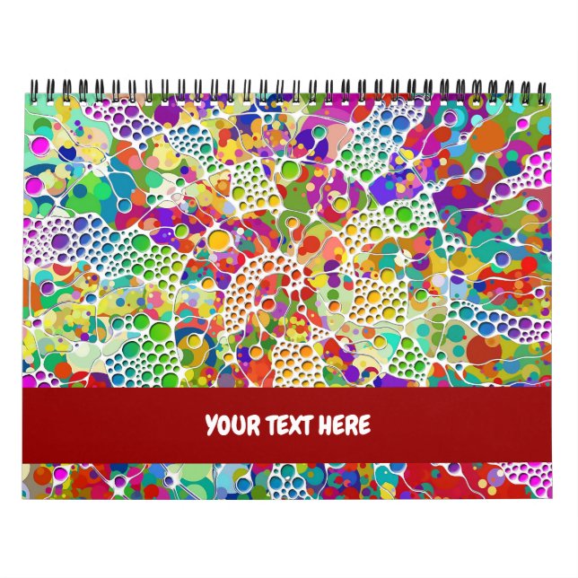 Colourfully Dots Spirals Hand Painting 2 Calendar (Cover)