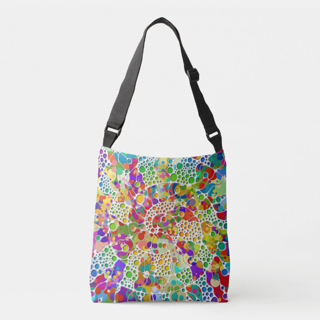 Colourfully Dots Spirals Hand Painting 2 Crossbody Bag (Front)