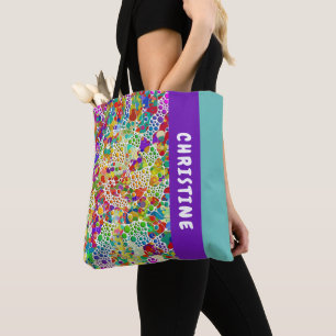 Colourfully Dots Spirals Hand Painting 2 Tote Bag