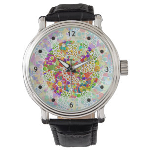 Colourfully Dots Spirals Hand Painting 2 Watch