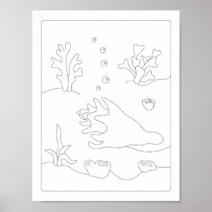  Colouring book  Cute Little Shell Antistress   Poster