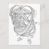 Colouring Book Dog Sitting Colorable Drawing