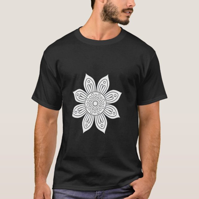 Colouring Book Flower T-Shirt (Front)