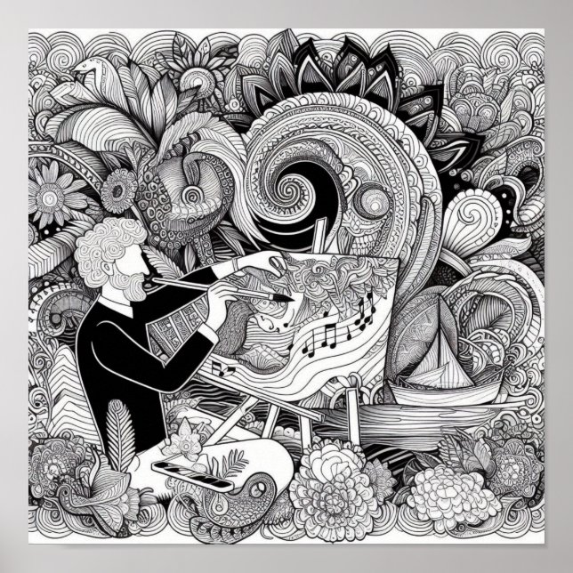 Colouring Book Gifts - Colourist Artist Painter Poster (Front)