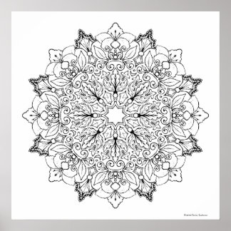Colouring Book Mandala 1-63 Poster
