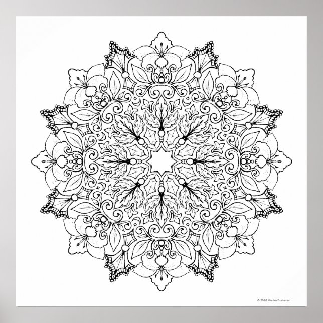 Colouring Book Mandala 1-63 Poster (Front)