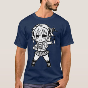 Colouring bookchibi style The full body of a cute  T-Shirt