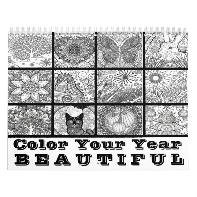 Colouring Calendar Colour Your Year (Cover)