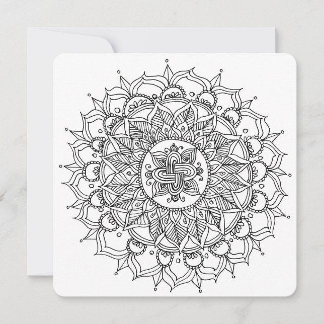 Colouring Card Mandala by Harmony (Front)