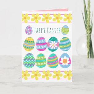 Colouring Easter Eggs Greeting Card
