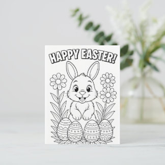 Colouring Easter Postcard – Fun for Kids & Adults!