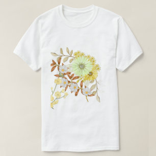 Colouring Flowers Art Design Floral Colouring T-Shirt