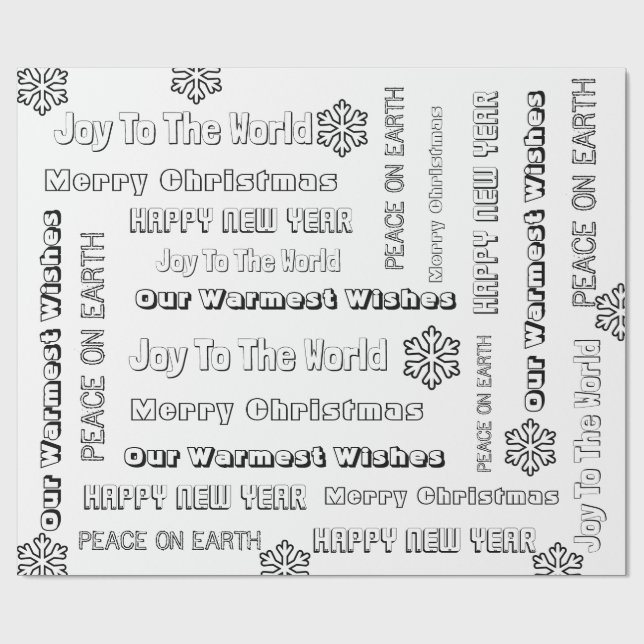 Colouring For Older Kids/Adults Christmas Wrapping Paper (Flat)