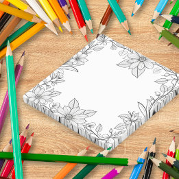 Colouring Fun Floral Border Post It Notes