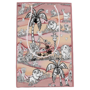 Colouring-in line-drawing Art Medium Gift Bag