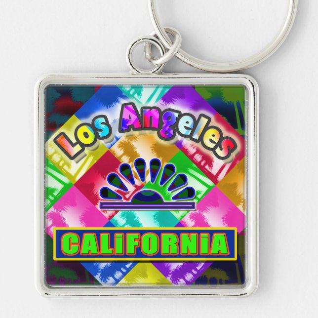 "Colouring Los Angeles 3" Keychain (Front)