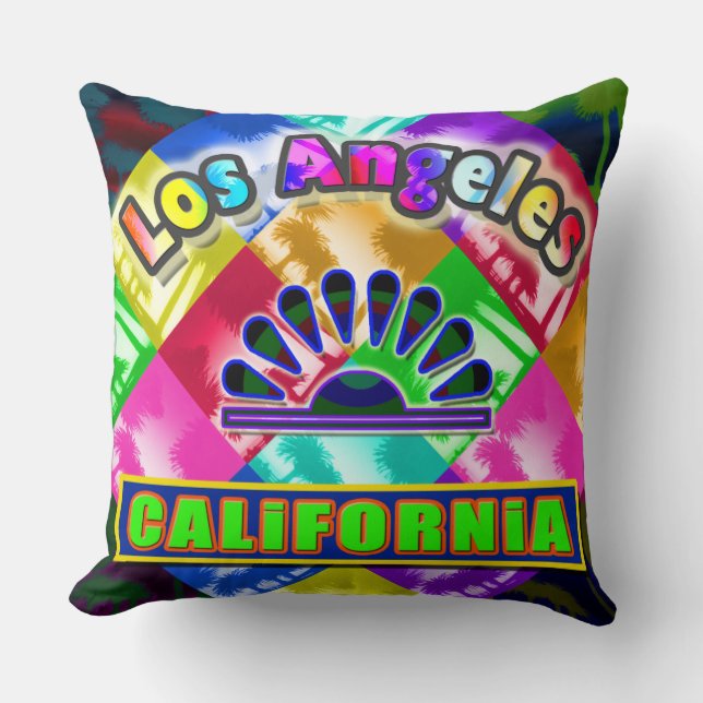 "Colouring Los Angeles 3" Pillow (Front)