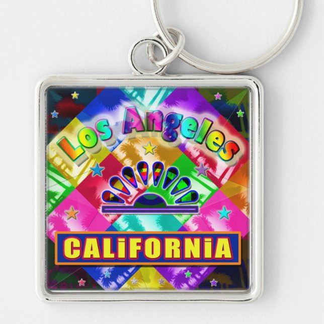"Colouring Los Angeles 4" Keychain (Front)