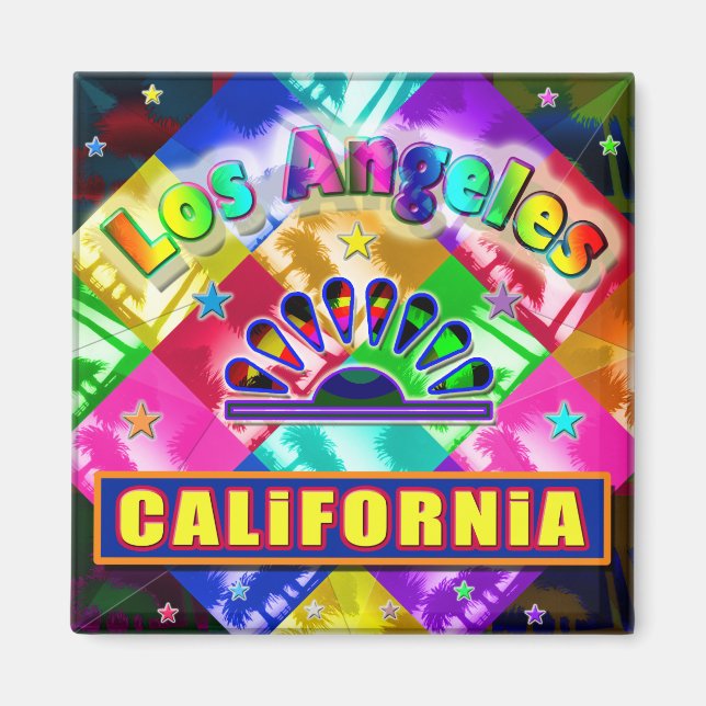 "Colouring Los Angeles 4" Magnet (Front)