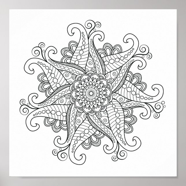 Colouring Mandala Poster (Front)