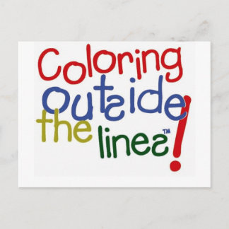 Colouring Outside the Lines Postcard