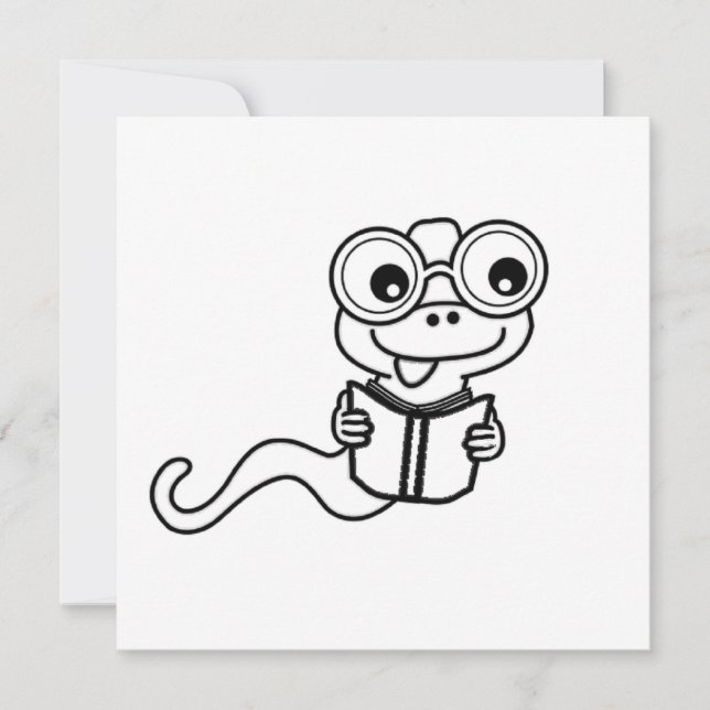 Colouring page book worm (Front)