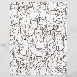 Colouring Page Cat's Meow Scrapbook Paper
