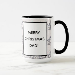 Colouring Page Christmas Village in the Snow Mug