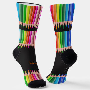Colouring Pencils custom name Socks