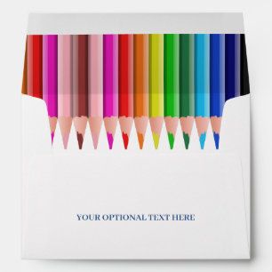 Colouring Pencils custom text Envelope